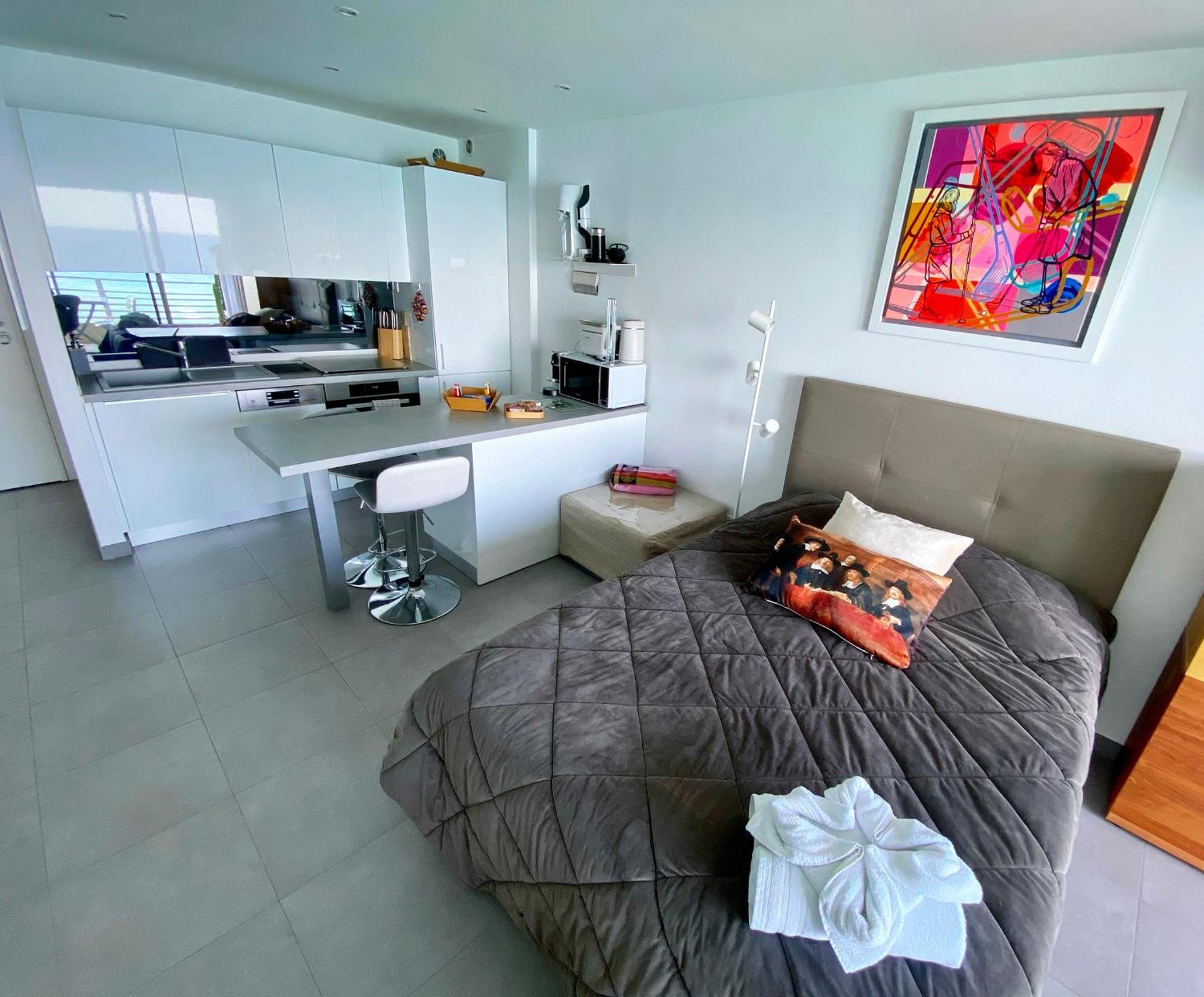 דירות מנטון Sea View Studio, Huge Terrace On The 4Th Floor מראה חיצוני תמונה